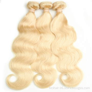 Peruvian Virgin Hair 613 Blonde Bundles With Closure Body Wave 3 Bundles With 4x4 Lace clsoure 613 Color 8-30inch Body Wave